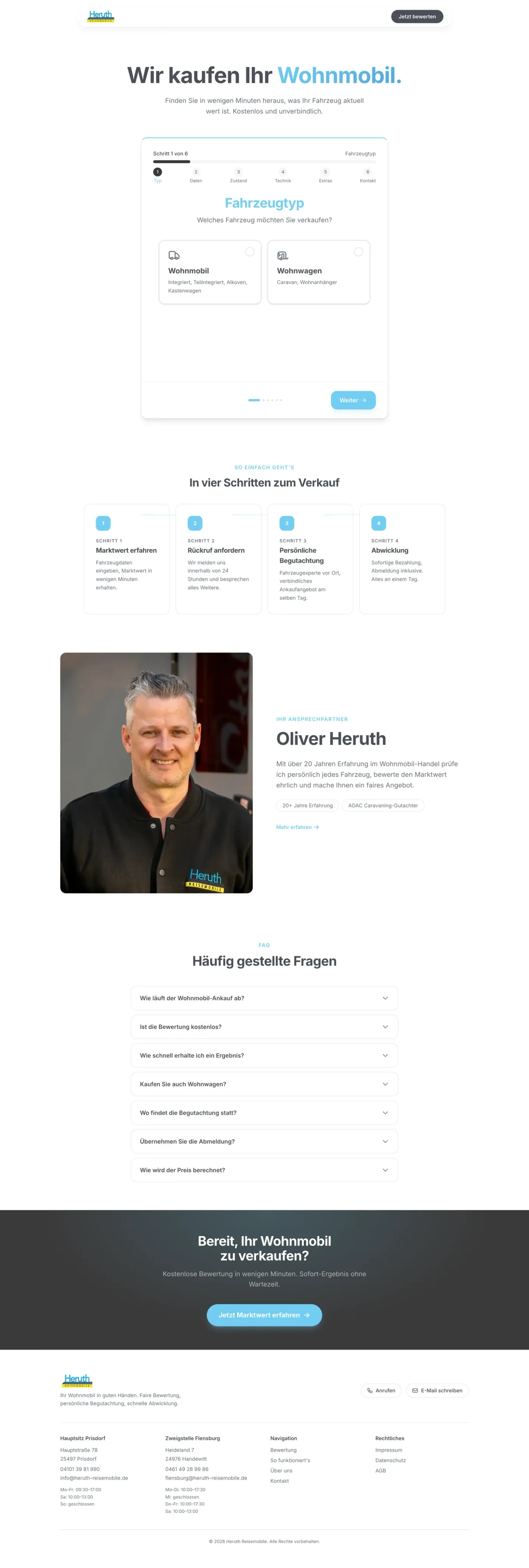 Screenshot des Heruth-Bewertungstools